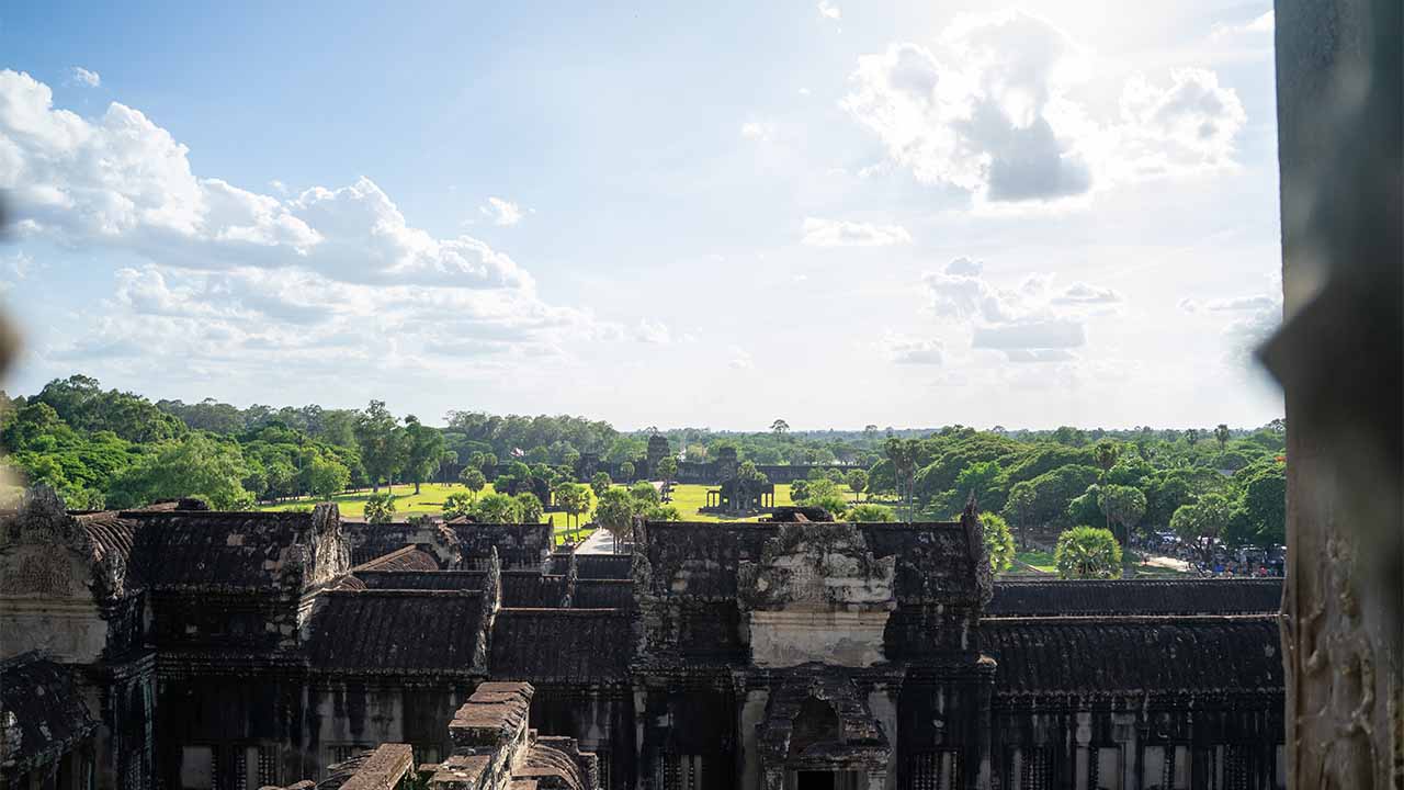 Angkor Wat aerial view, Siem Reap, Cambodia
